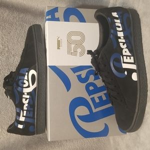 Limited edition Pepsi Cola Puma's.  Black suede.